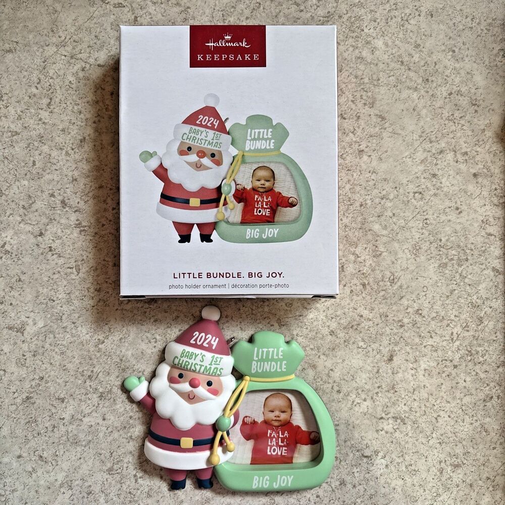 2024 Hallmark Little Bundle Big Joy Baby's First Christmas Keepsake Ornament